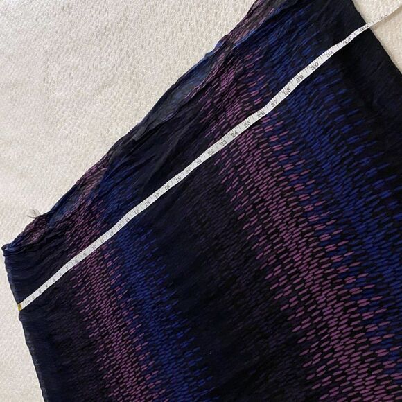 Calvin Klein Black, Purple & Blue Dot Patterned Lightweight Infinity Loop Scarf - Picture 4 of 7